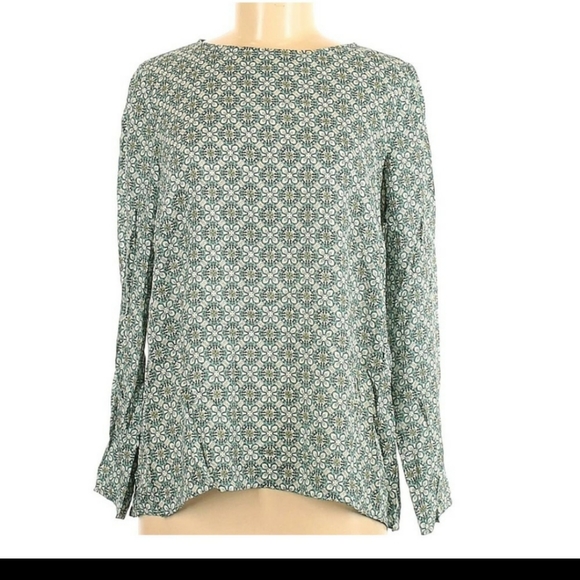 J. Jill Tops - J jill green and white top